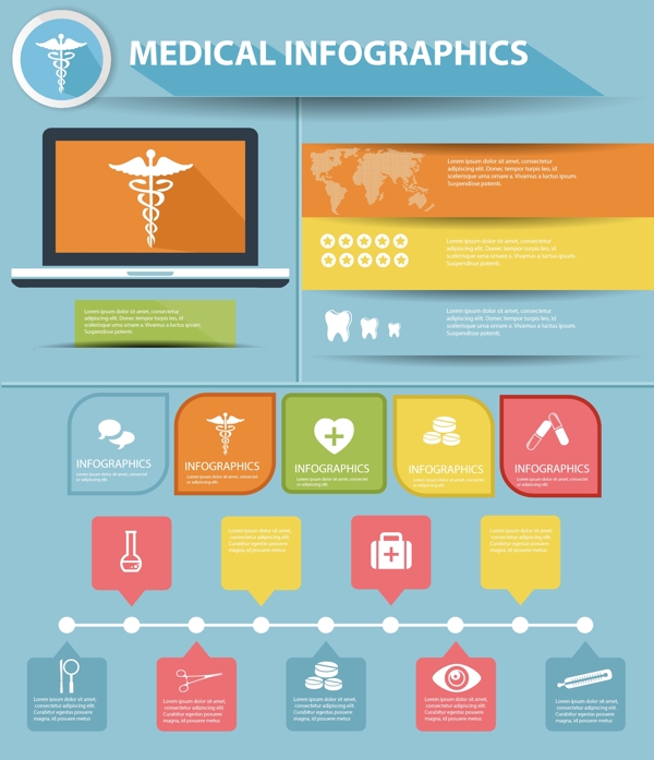 彩色医疗图表
