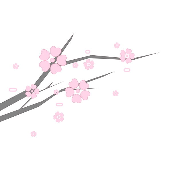 漂亮的樱花枝插图