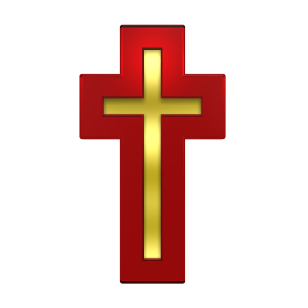 Ruby框架教的金十字架白色隔离