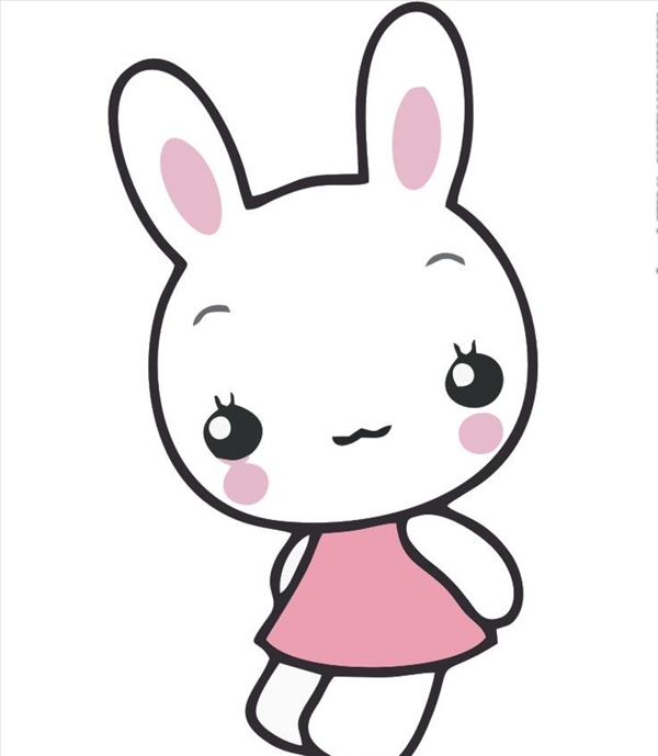 呆卡通可爱兔兔