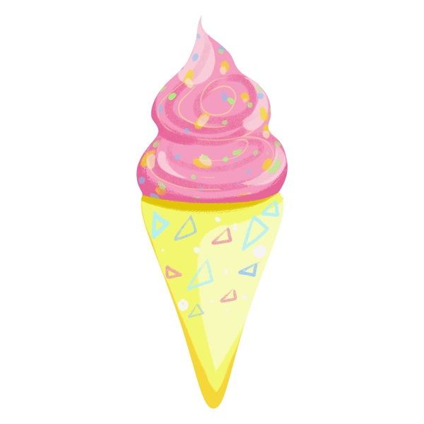 夏季粉色冰淇淋雪糕