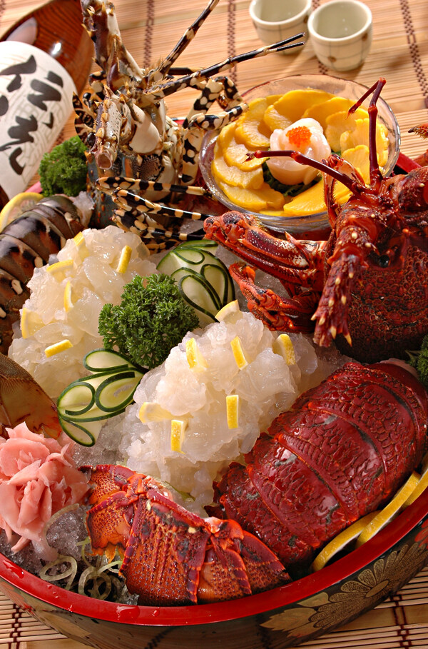 日式龙虾刺身图片
