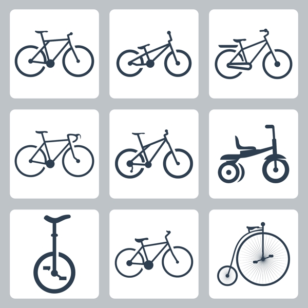 各种自行车图标