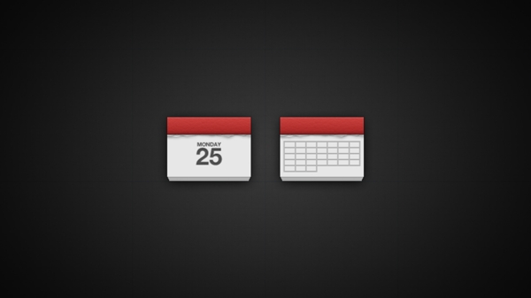 简单的日历图标集PSD