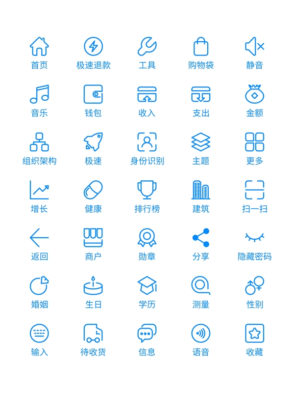 小清新线性icon