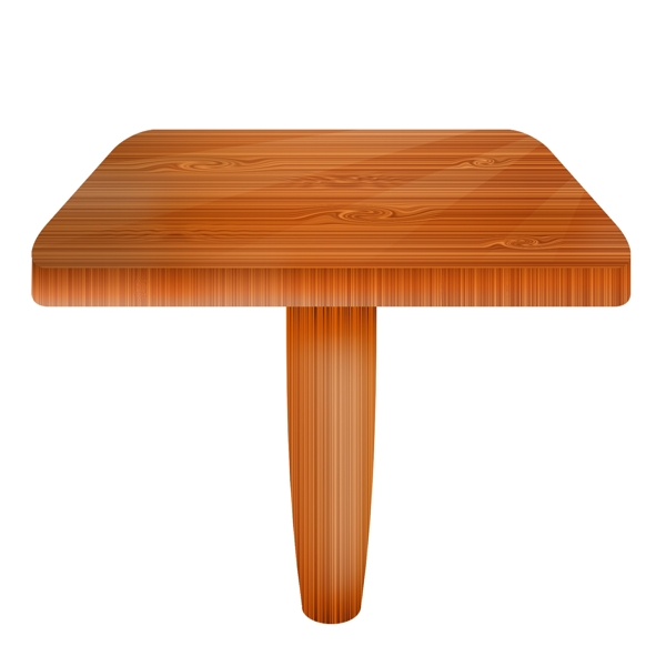木板的实木桌子插画