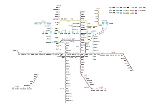 北京地铁路线图图片