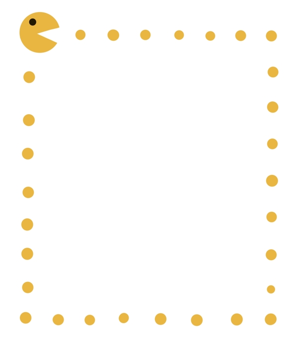 黄色圆点边框插图