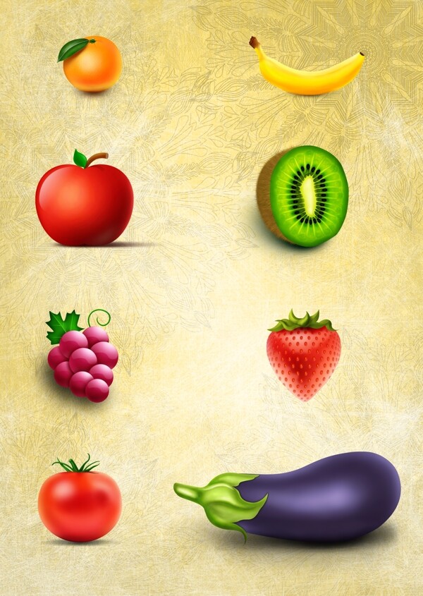 水果蔬菜元素