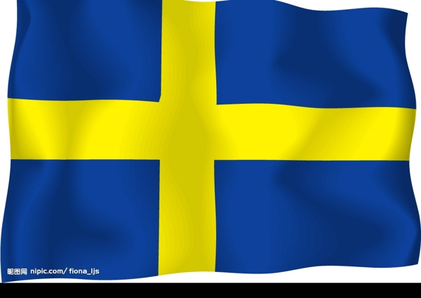 矢量瑞典王国国旗图片