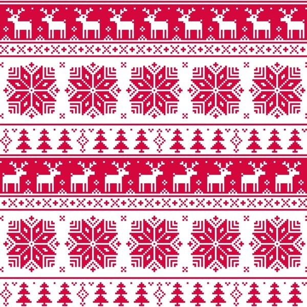 红色圣诞针织图案背景矢量素材