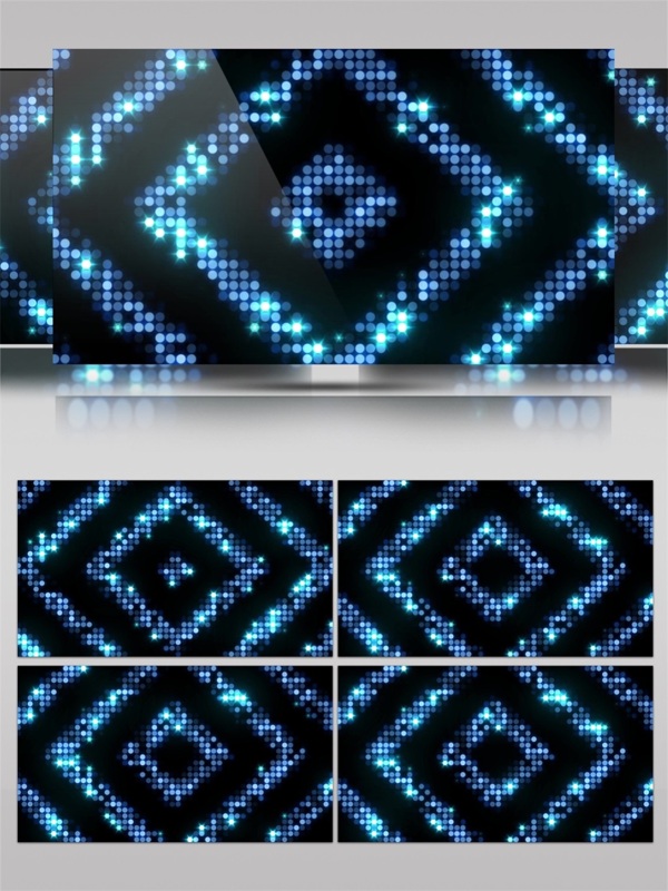 蓝光脉冲方阵视频素材