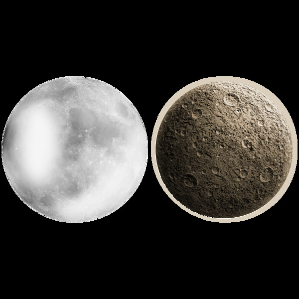 真实月球免抠png透明图层素材