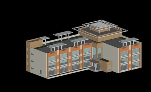 MAX现代办公楼3d模型