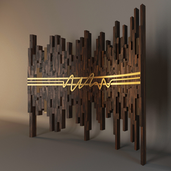 木质创意艺术挂件3d模型