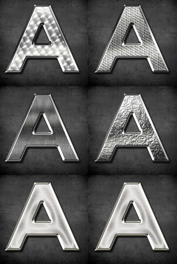 金属字字母特效图片