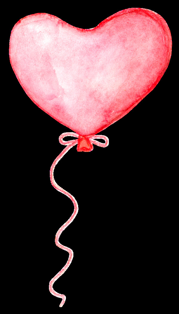 爱心气球透明装饰图案