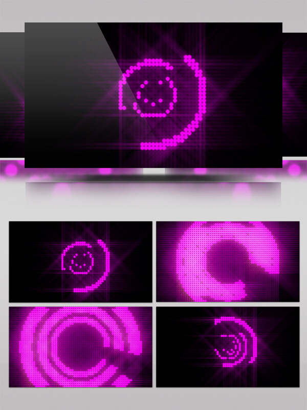 紫色圆环视频素材