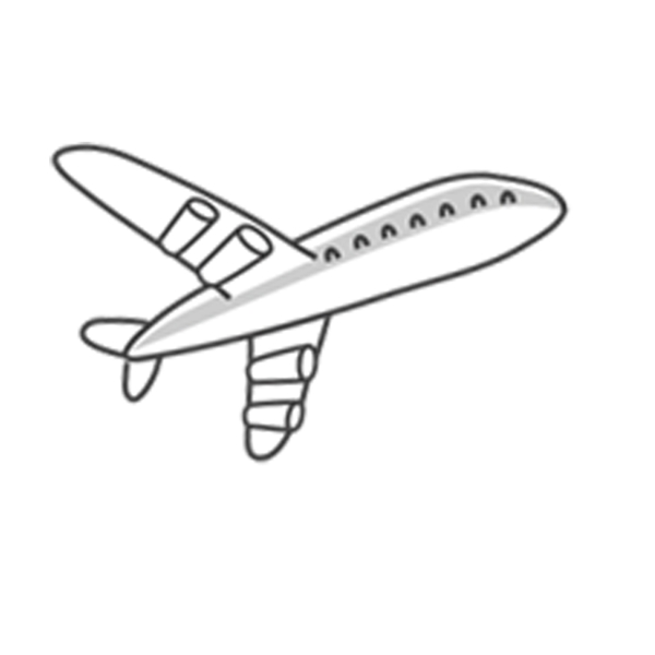 手绘的飞机装饰素材