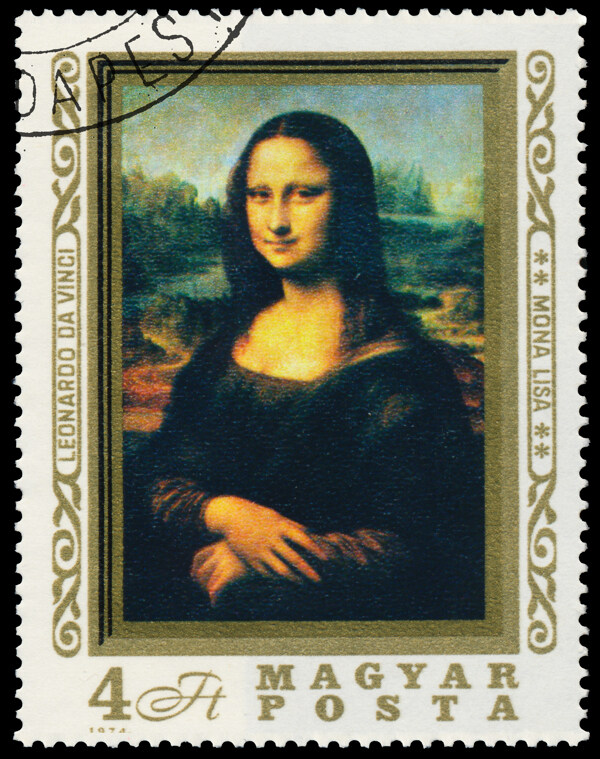 蒙娜丽莎邮票图片