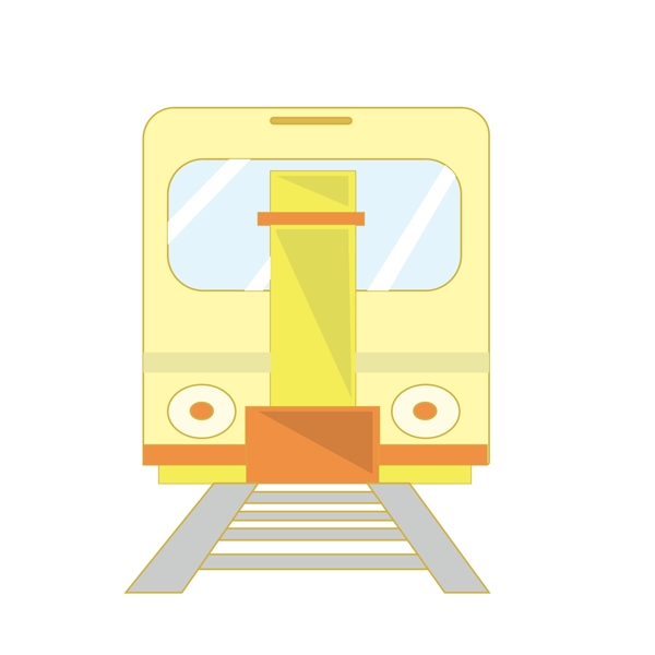 黄色火车图案