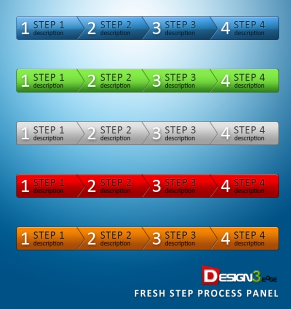 5丰富多彩的步骤板套PSD