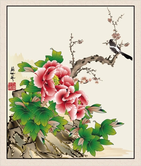 花卉中国画图片