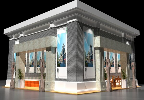 民国风情展厅3d模型
