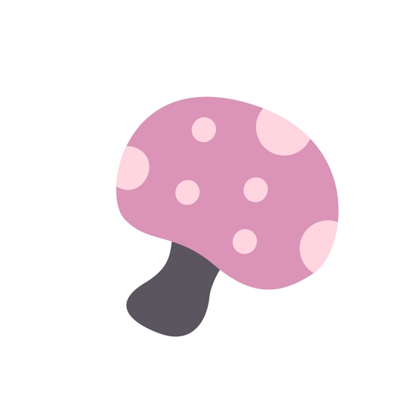 蘑菇矢量粉色元素