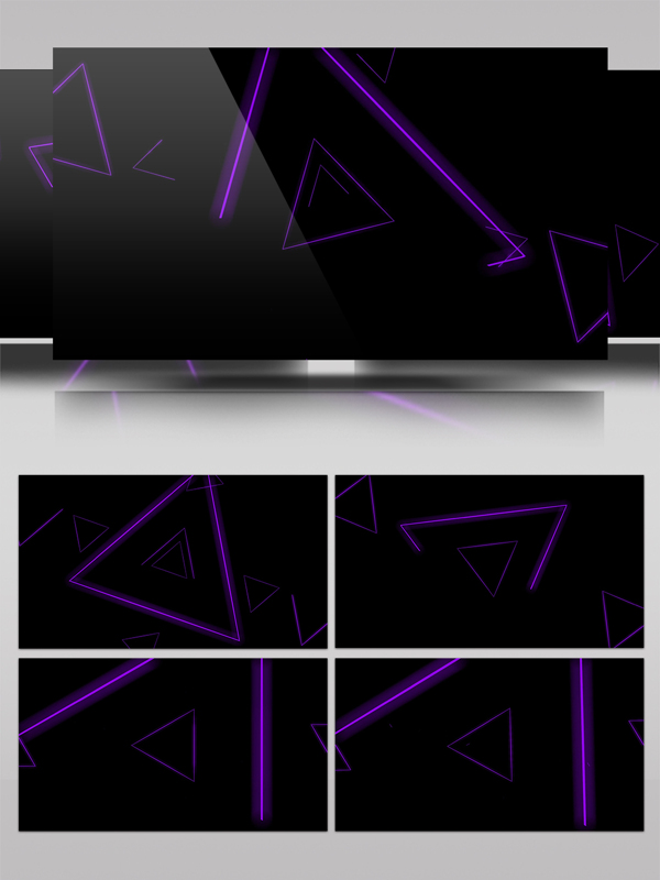 三角形变换紫色舞台光束视频素材