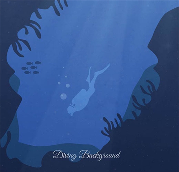 深海潜水运动海报