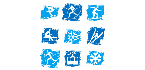冬季运动项目图标集