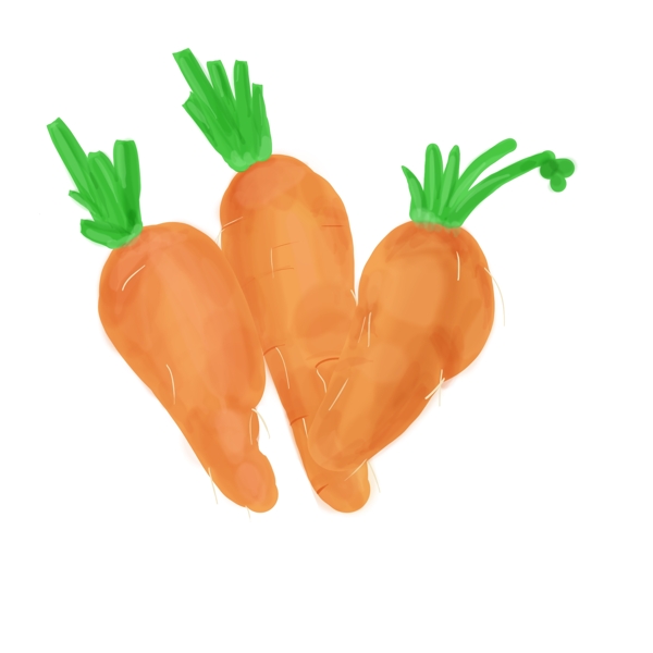 蔬菜红萝卜分割线插画