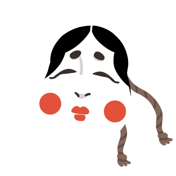 日本面具装饰插画