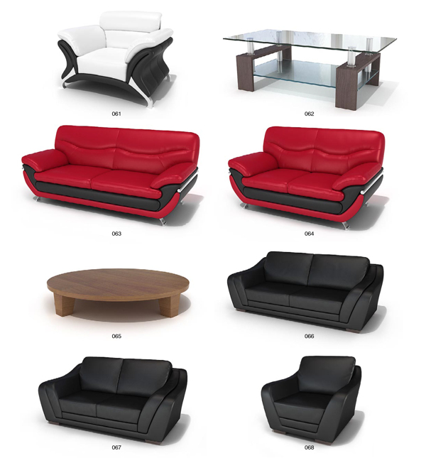 精美沙发椅子茶几max模型带材质贴图