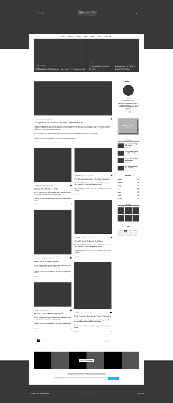 黑色精美的企业电子商务网站首页模板