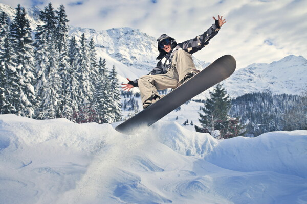 冬季欧美滑雪
