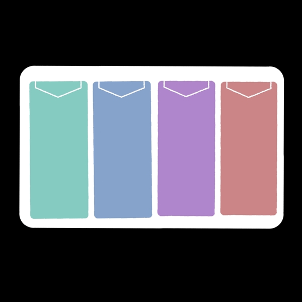 彩色信封分类标识