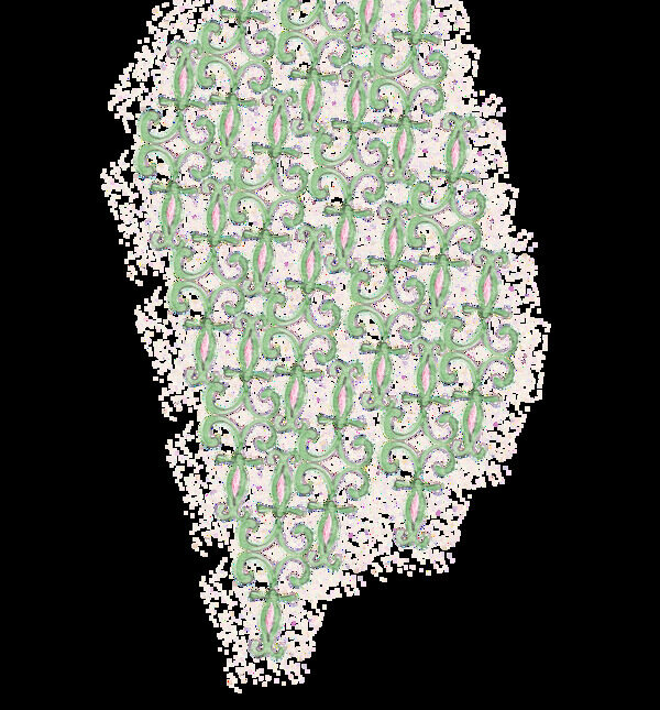 淡绿色花纹装饰素材