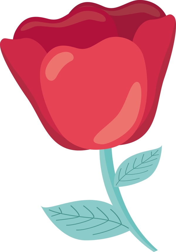 手绘玫瑰花植物可商用元素