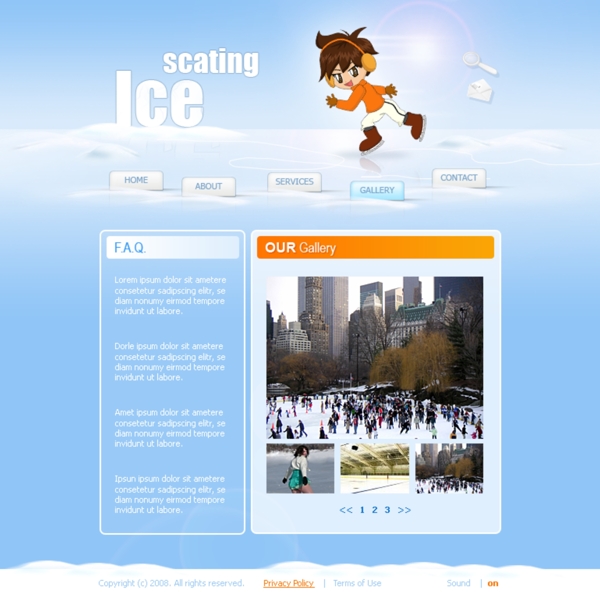 冰上之旅网页模板