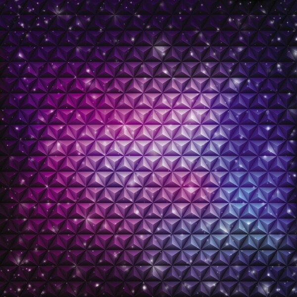 蓝色紫色抽象三角矢量花纹背景