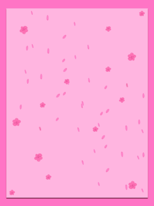 手绘粉红樱花背景