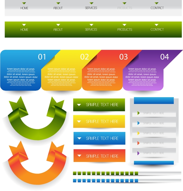 创意网页元素矢量素材