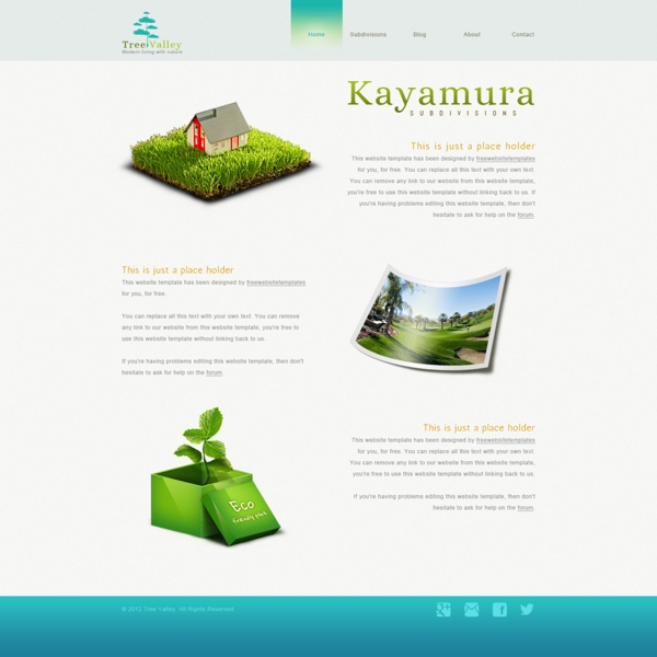 经典环境网站模板PSD
