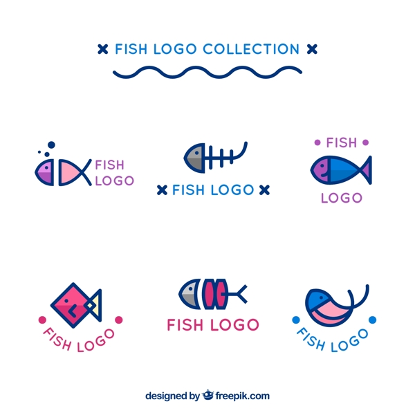6款可爱鱼标志设计