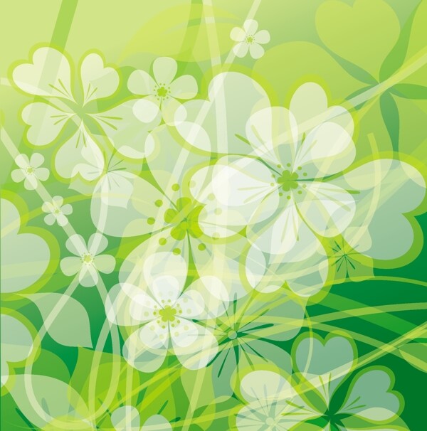 健康翠绿色的花纹