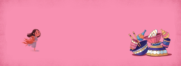 粉色噪点手绘背景图