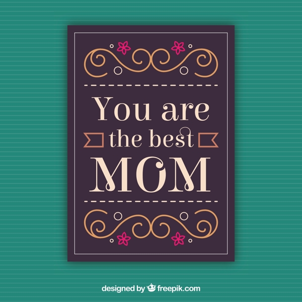 情感短语可爱的母亲节卡片