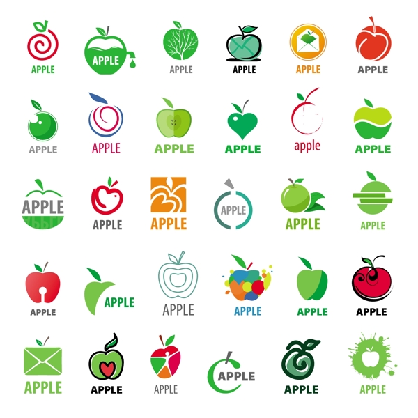 绿色苹果标志合集图片